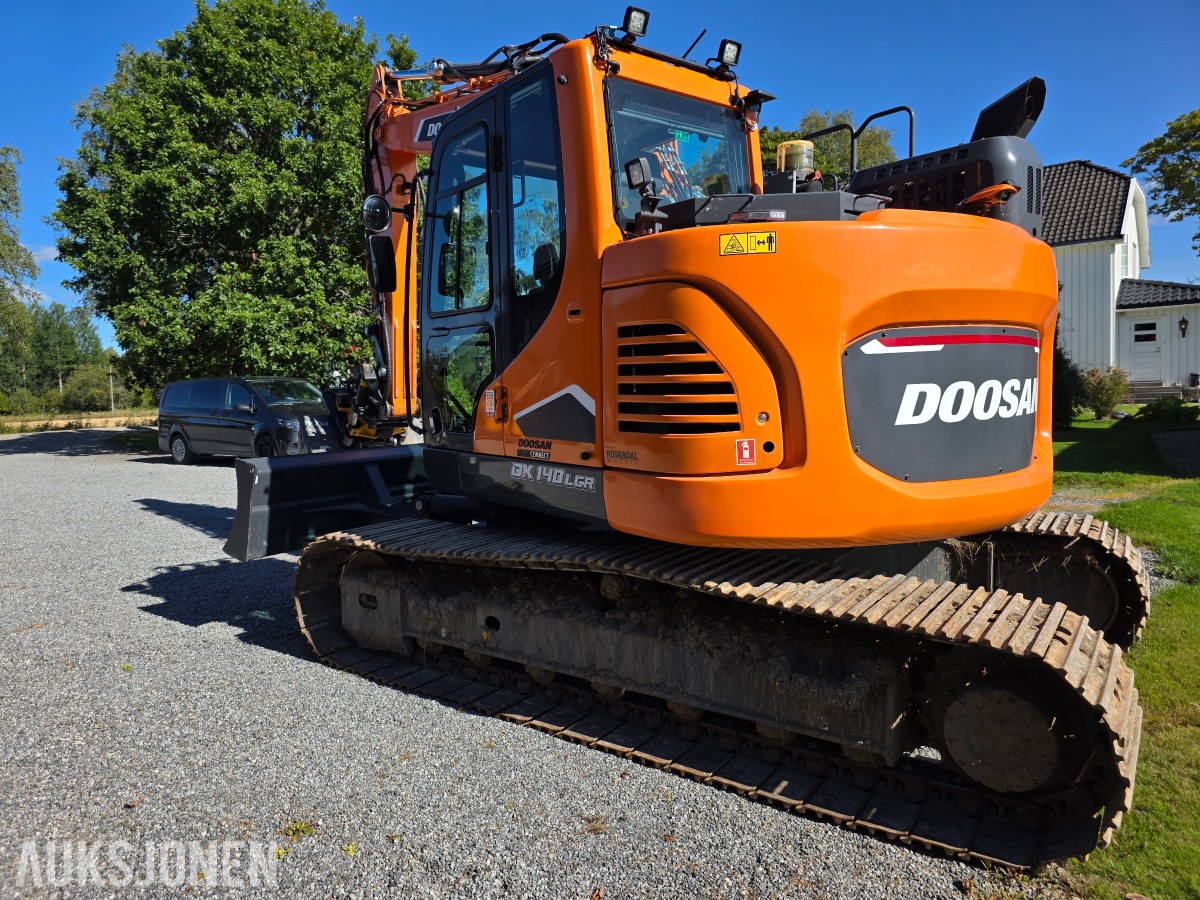 2022 Doosan DX140LCR-7 beltegraver 3235 timer-Engcon tiltrotator-sentralsmøring-gullavtale