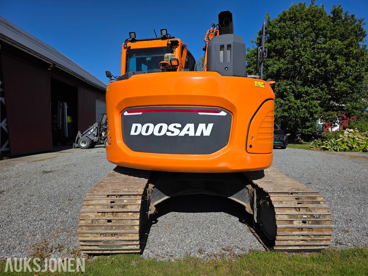 2022 Doosan DX140LCR-7 beltegraver 3235 timer-Engcon tiltrotator-sentralsmøring-gullavtale