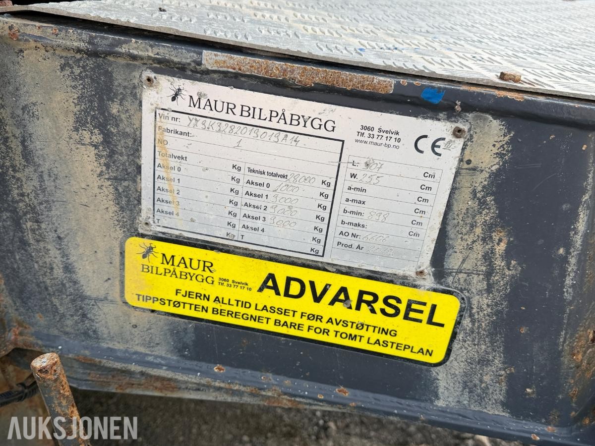 2019 Maur Bilpåbygg TRIPPELKJERRE - EU-godkjent - Nye dekk