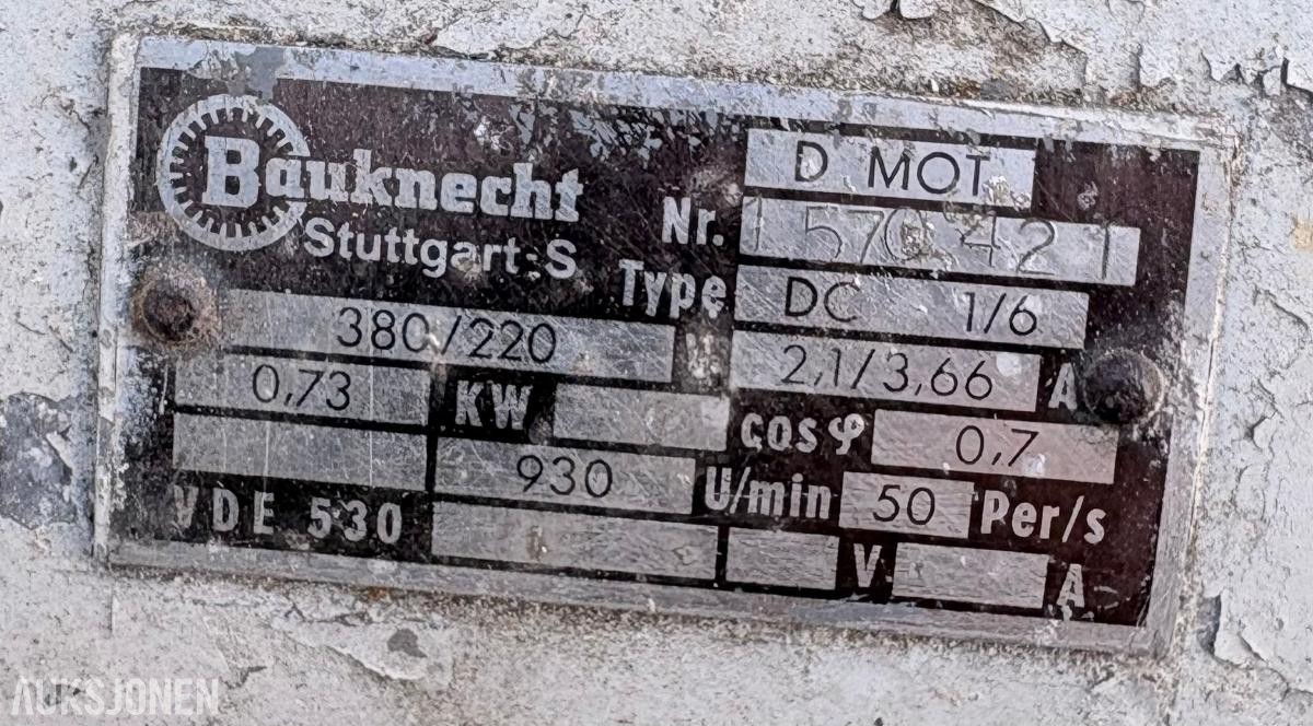 DeVilbiss industri-kompressor med Bauknecht motor JFB-516 3 fas