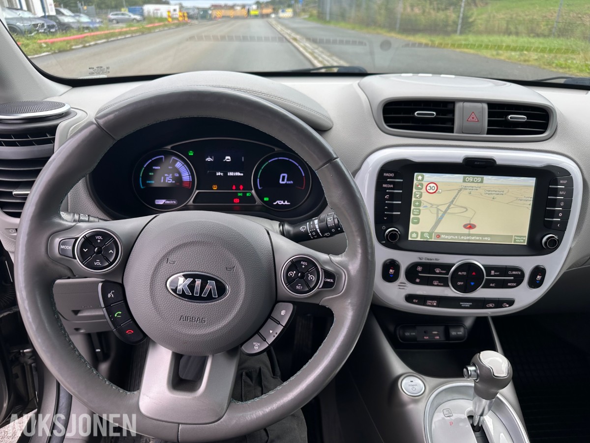 2016 KIA SOUL EV 27 KWH SKINN VARMEPUMPE KAMERA PARKERINGSSENSORER
