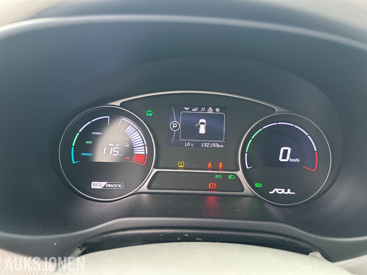 2016 KIA SOUL EV 27 KWH SKINN VARMEPUMPE KAMERA PARKERINGSSENSORER