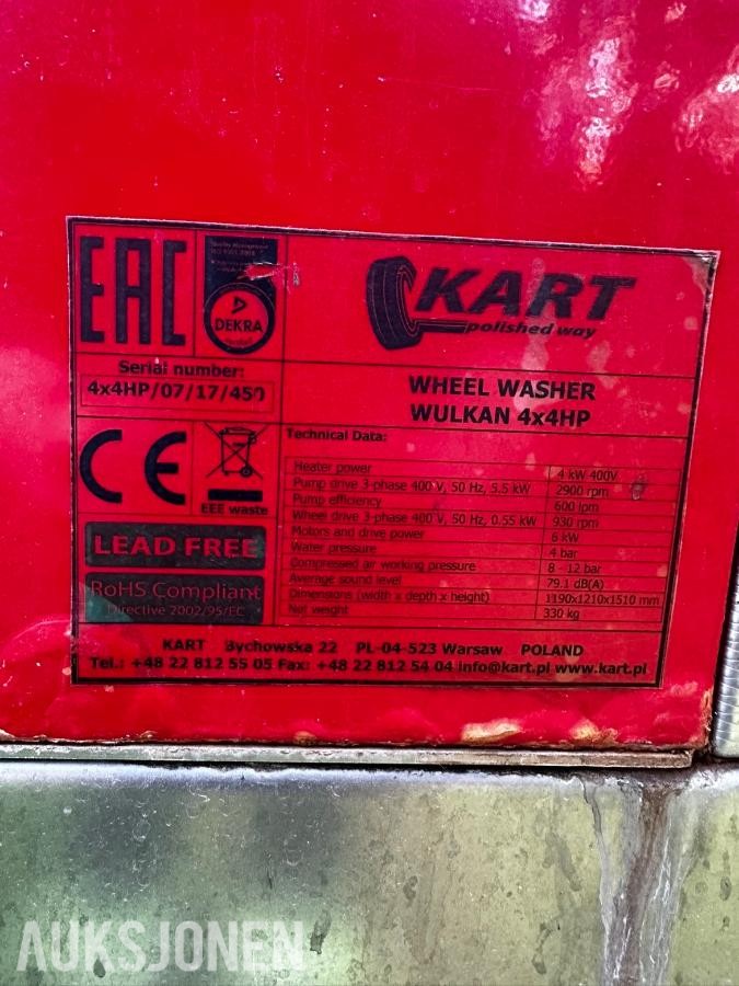 Kart Wulkan 4x4HP hjulvaskemaskin