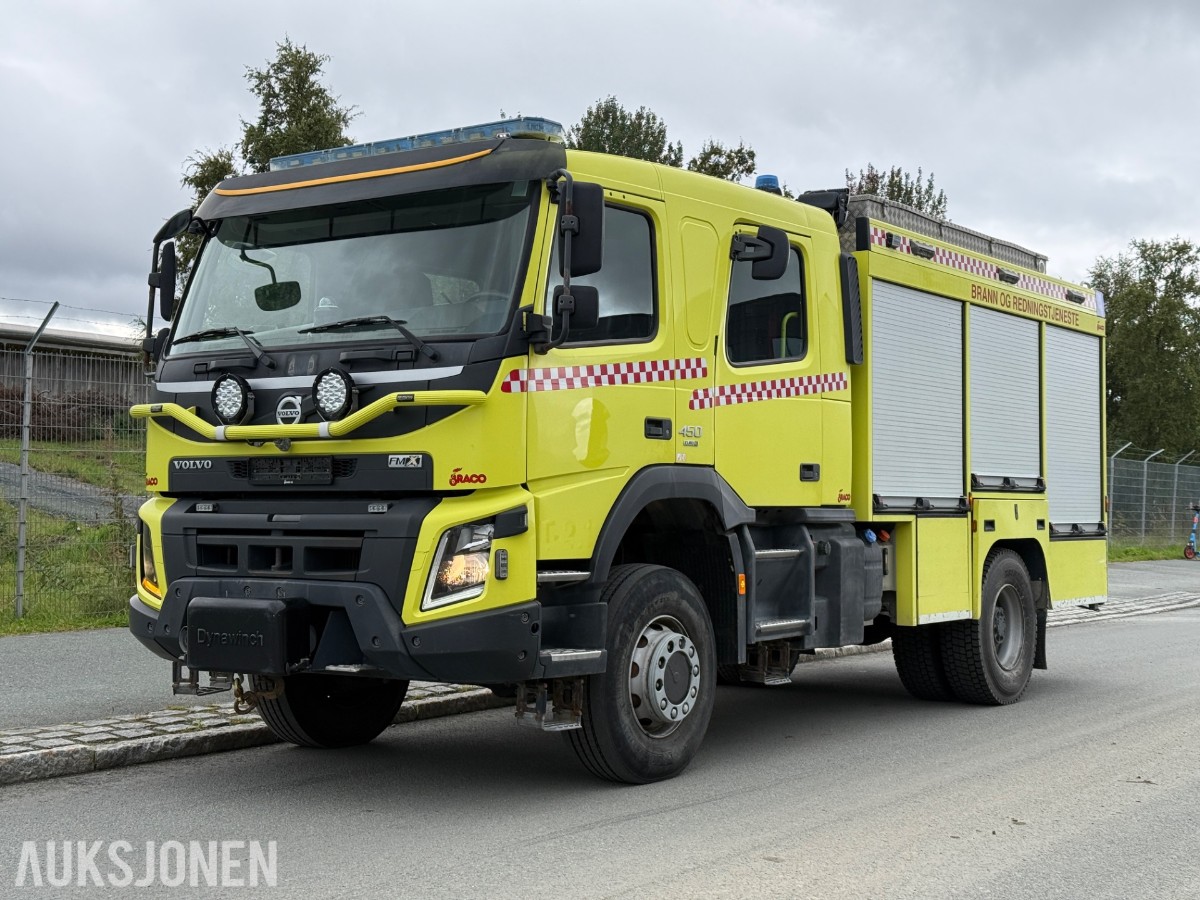 2015 Volvo FMX 4x4 brannbil, Ziegler/Braco påbygg, FPN 10-3000-1HR pumpe