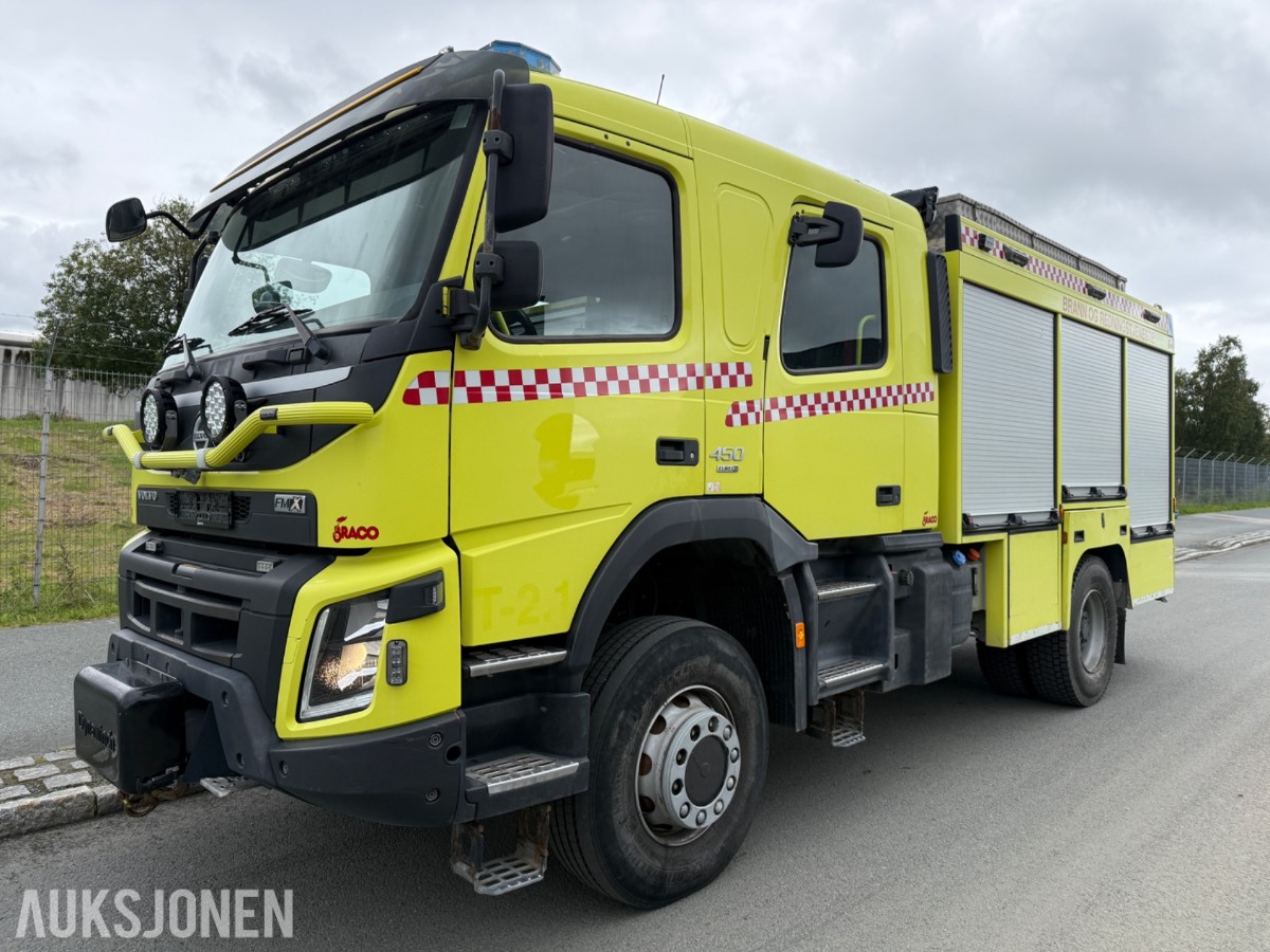 2015 Volvo FMX 4x4 brannbil, Ziegler/Braco påbygg, FPN 10-3000-1HR pumpe