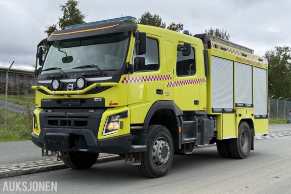 2015 Volvo FMX 4x4 brannbil, Ziegler/Braco påbygg, FPN 10-3000-1HR pumpe