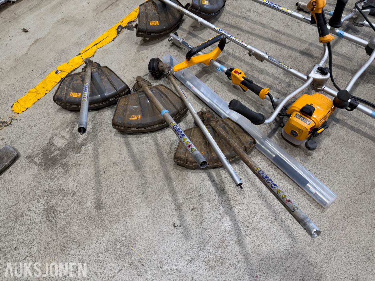 Parti med ryddesager og hekkesakser - Stihl, Stiga, Makita