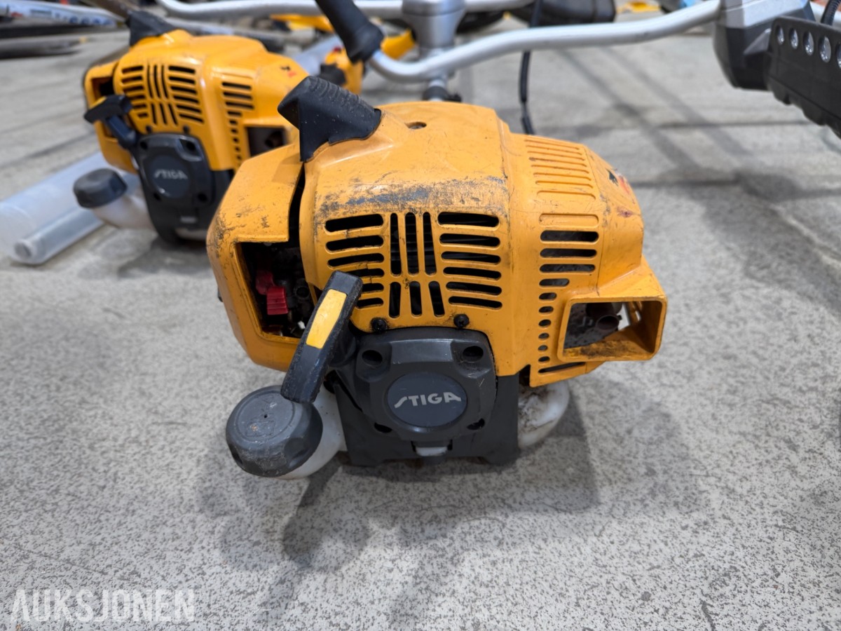 Parti med ryddesager og hekkesakser - Stihl, Stiga, Makita