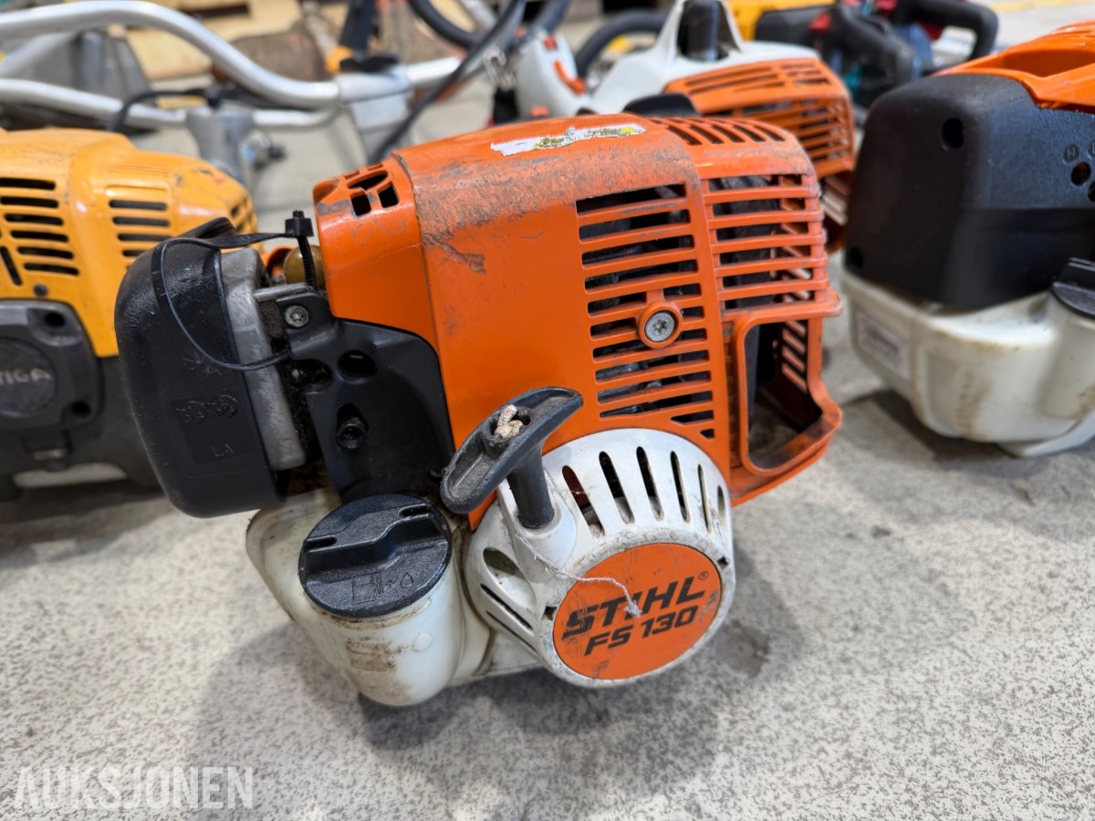 Parti med ryddesager og hekkesakser - Stihl, Stiga, Makita