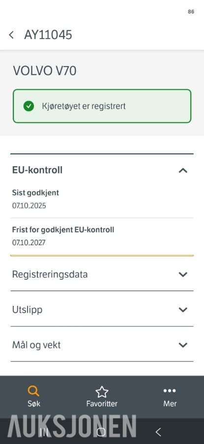 2010 Volvo V70 1.6 Diesel 109hk Reparasjonsobjekt EU ok til 10.2027