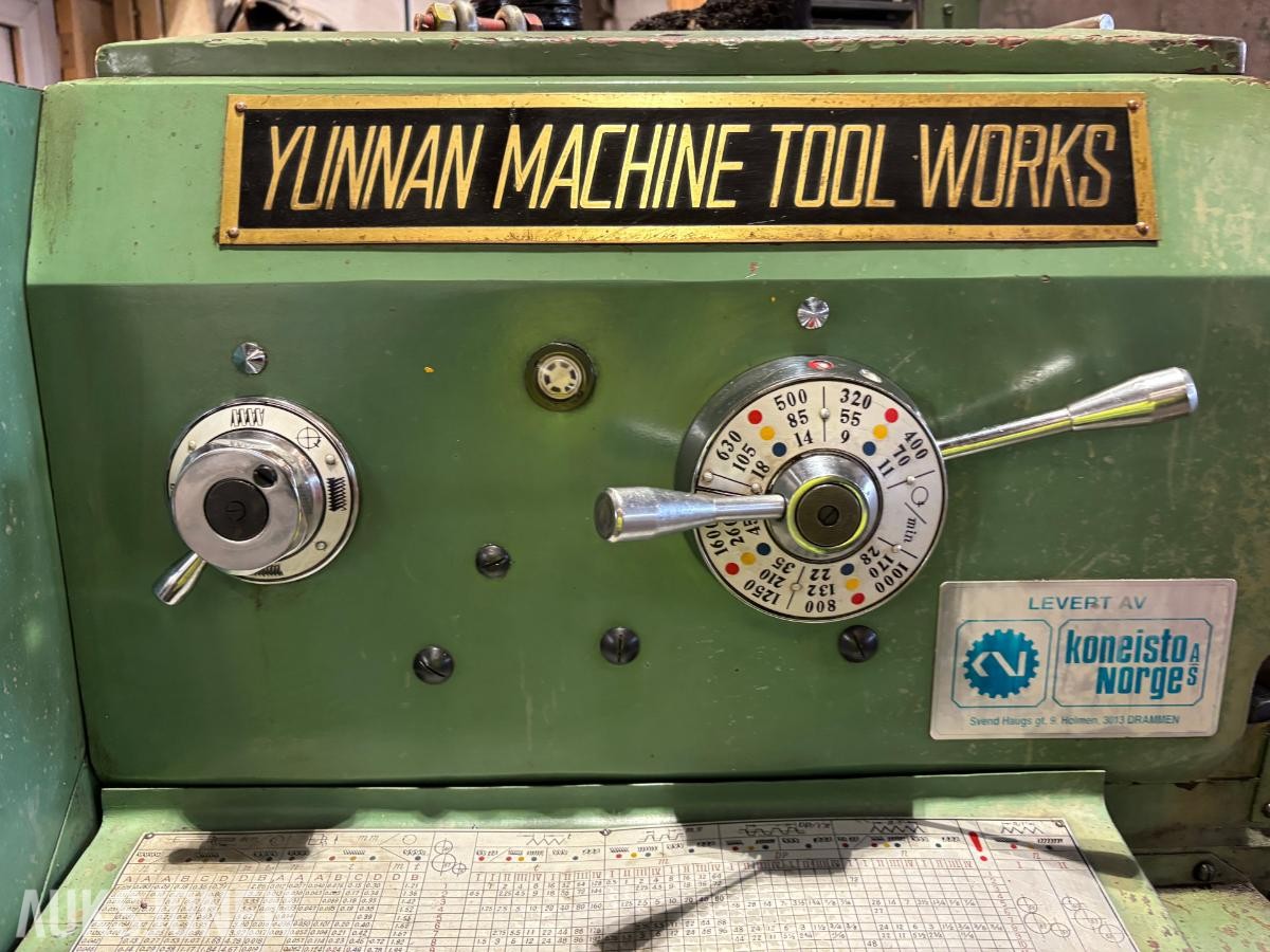 2000 Yunnan CY6250B x 1500 dreiebenk  med digitalavlesning og tilbehør