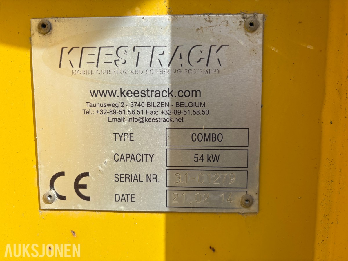 2014 Keestrack Combo Eco sikteverk, 54 kW, 5321 t
