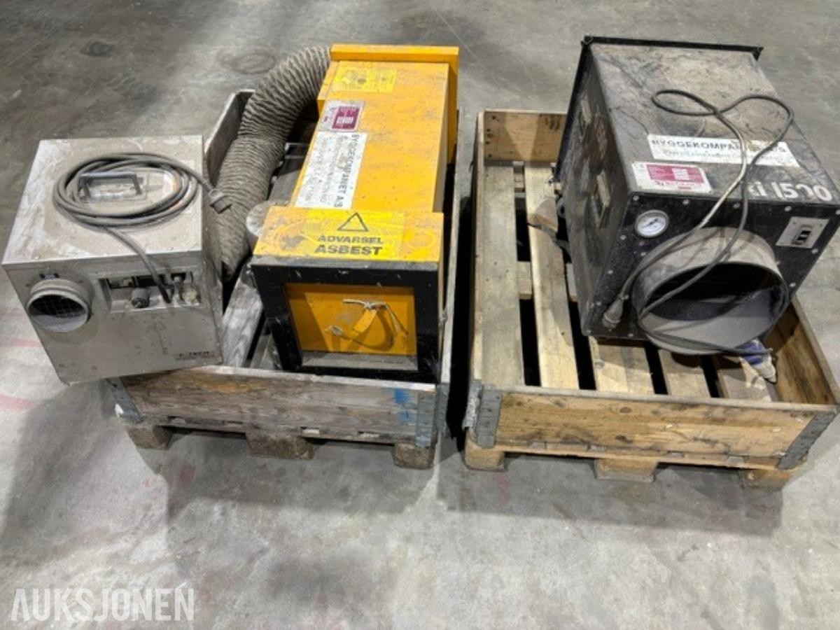 3 stk avtrekksvifter – brukt ved asbestsanering
