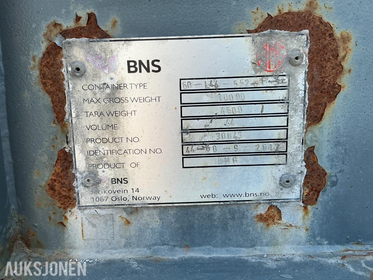 2012 BNS 7 Meter Krokcontainer Med Sideåpning 