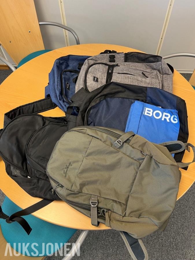 5 stk Ryggsekker selges samlet. Bjørn Borg, Lundhags, Duffy
