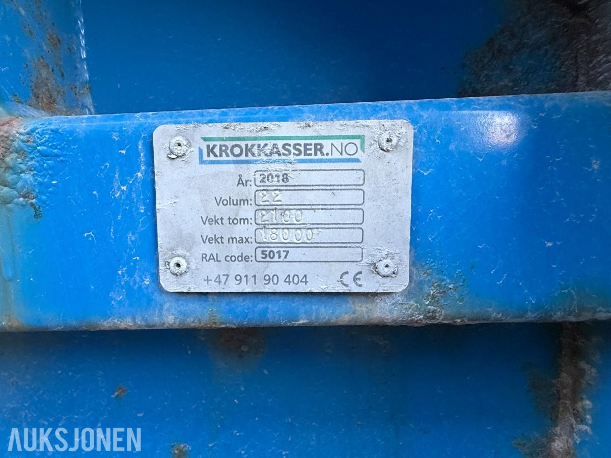 Krokkasser krokcontainer - 22 m3