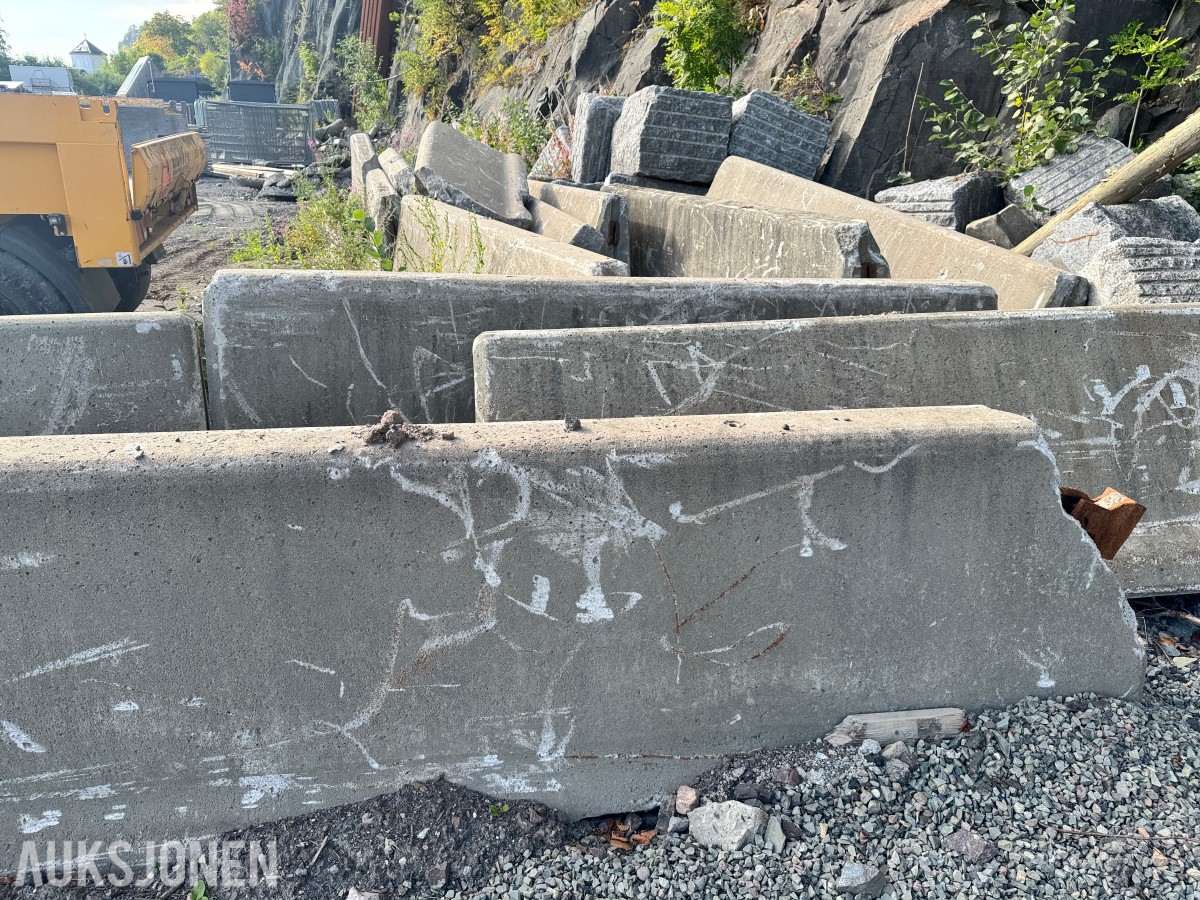 Betong sperrelementer (New Jersey-elementer) - 12 stk