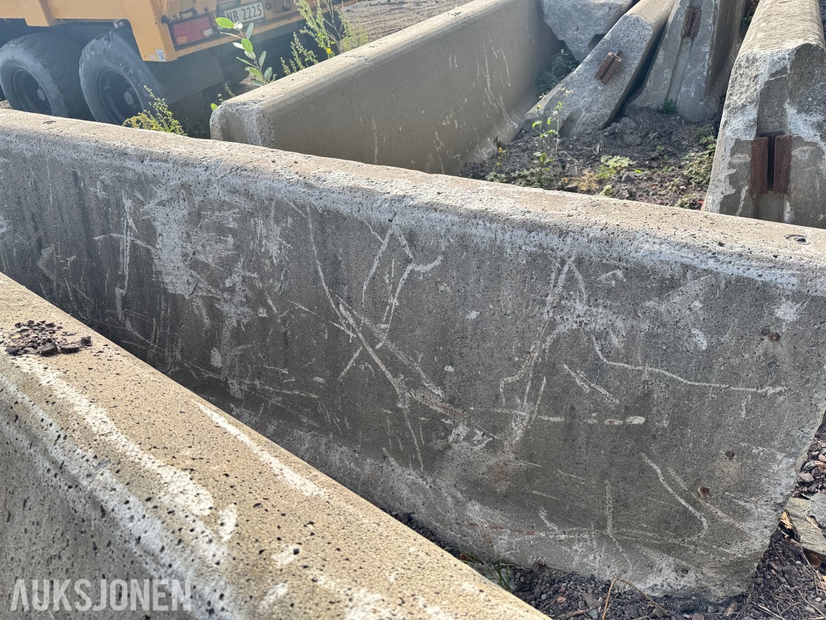 Betong sperrelementer (New Jersey-elementer) - 12 stk