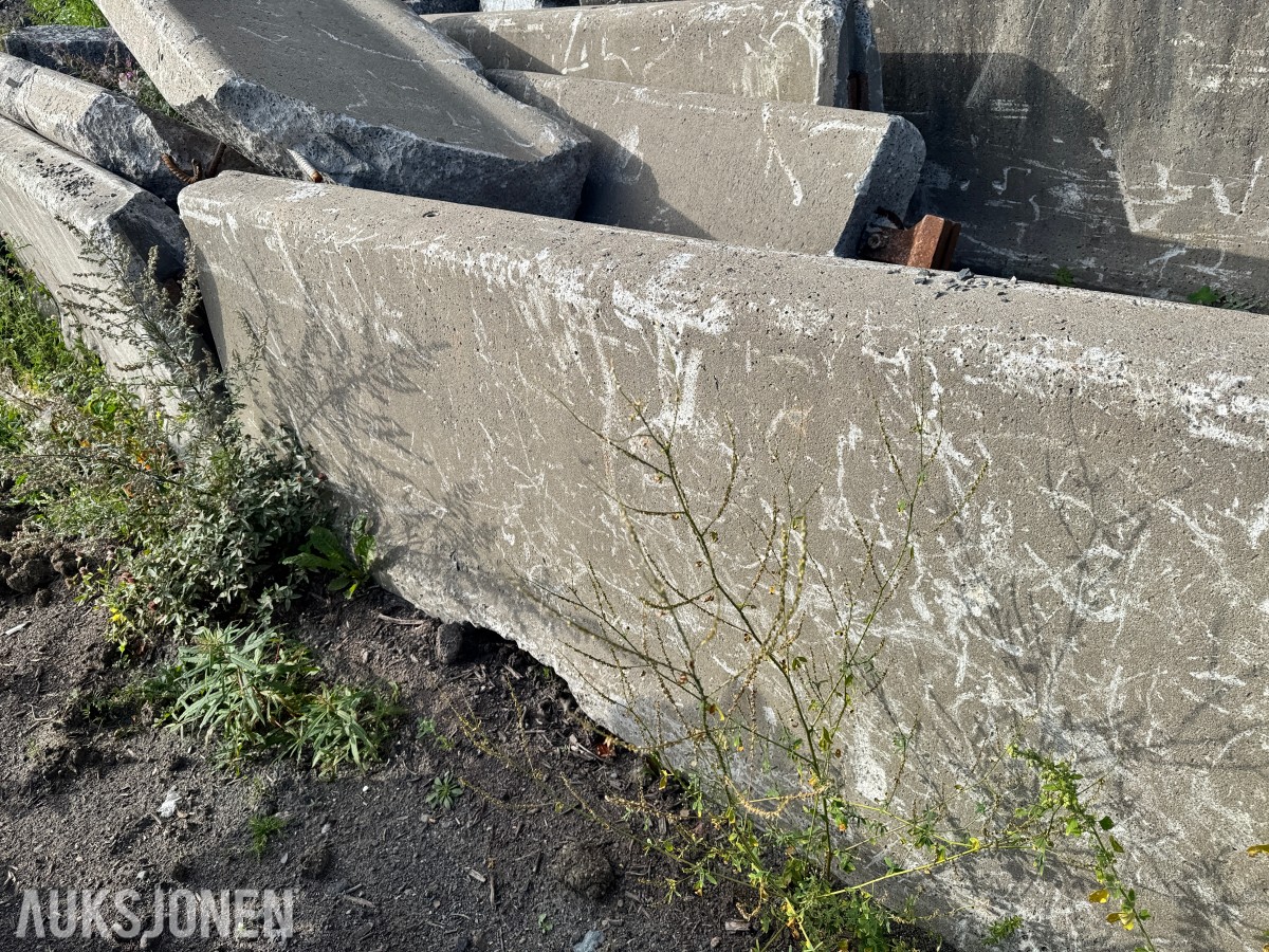Betong sperrelementer (New Jersey-elementer) - 12 stk
