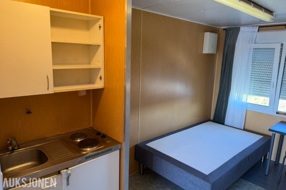 2004 20 fots Uniteam modulcontainer - Boligbrakke - Brakkerigg med dusj, kjøkken, seng og spiseplass