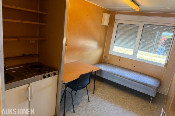2004 20 fots Uniteam modulcontainer - Boligbrakke - Brakkerigg med dusj, kjøkken, seng og spiseplass