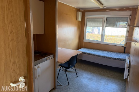 2004 20 fots Uniteam modulcontainer - Boligbrakke - Brakkerigg med dusj, kjøkken, seng og spiseplass