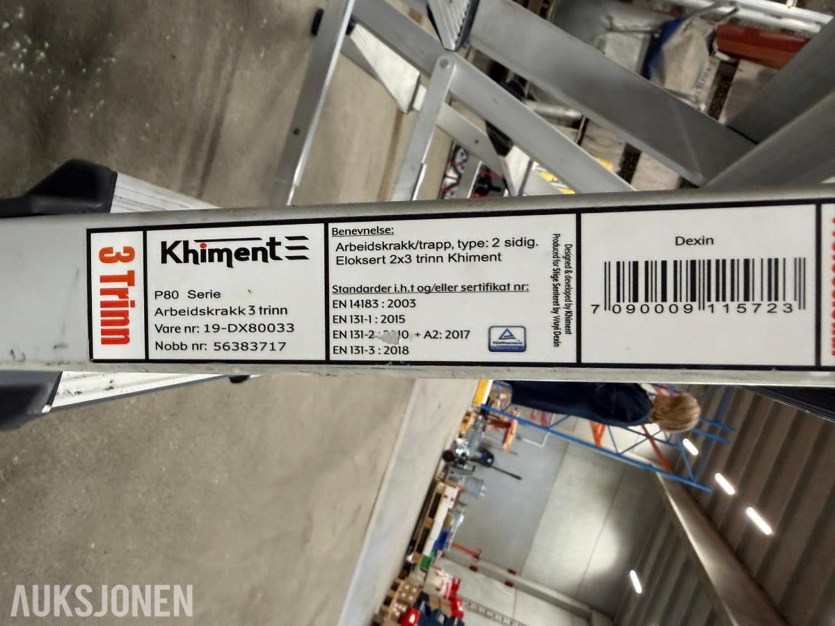 Zarges - Khiment bukker 2X3 TRINN - 3 stk