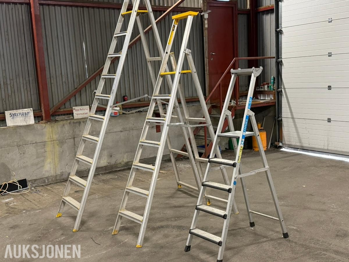 Zarges og Wibe Trappestiger - 3 stk