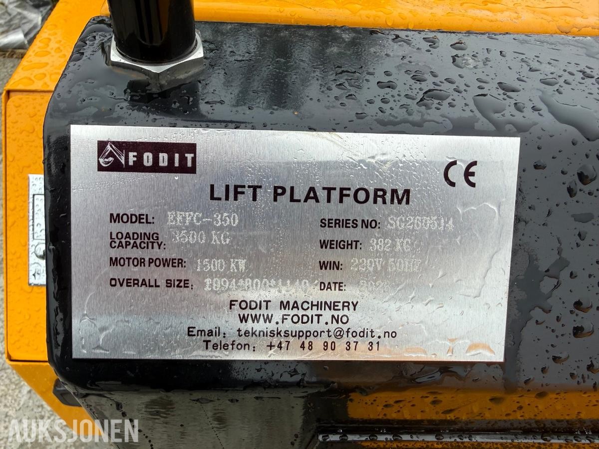 2026 FODIT ETP-350 elektrisk tilhengerflytter – 3500 kg kapasitet