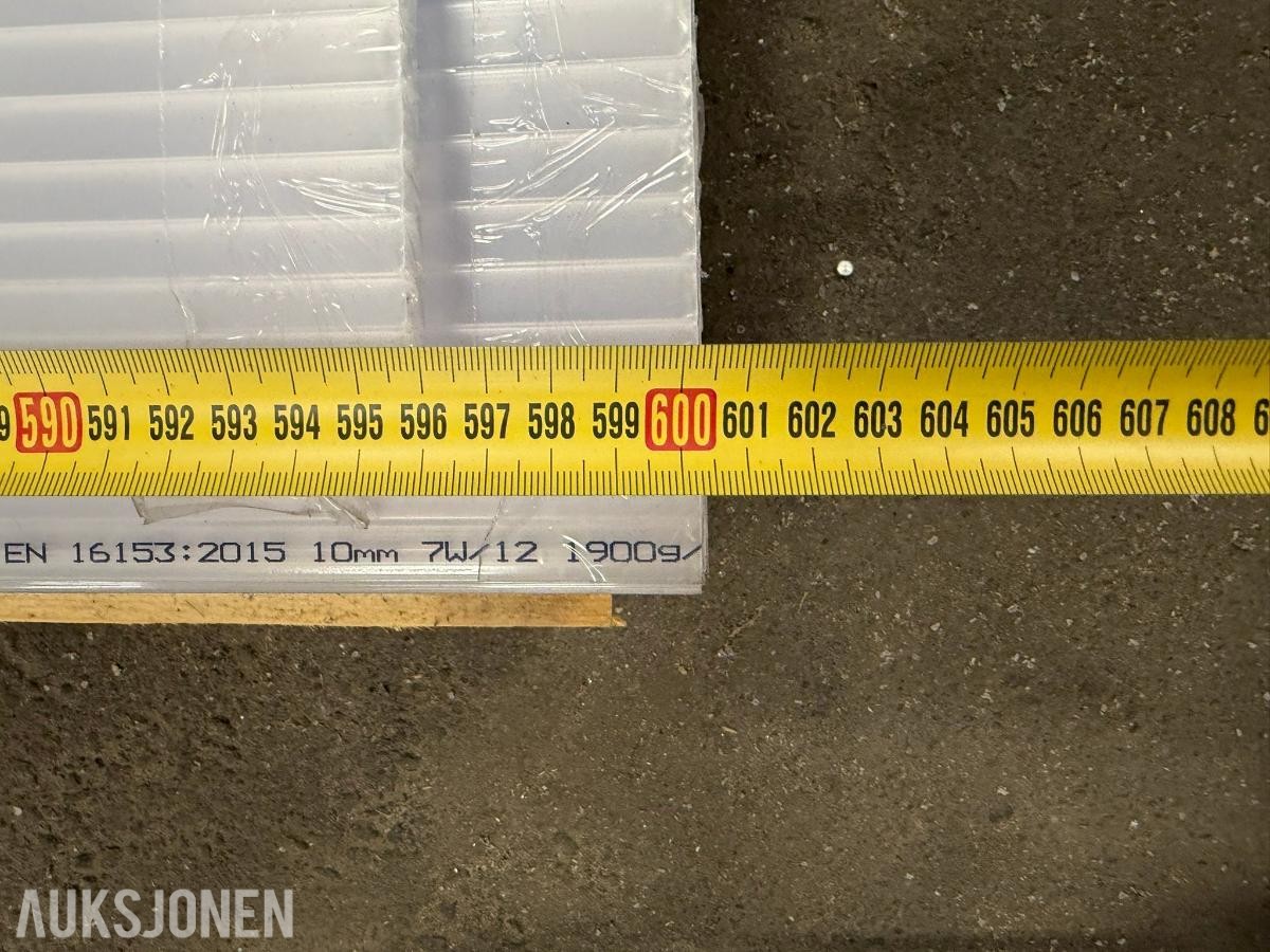 AkyVer polykarbonatplater - 9 stk hele - 600x210cm
