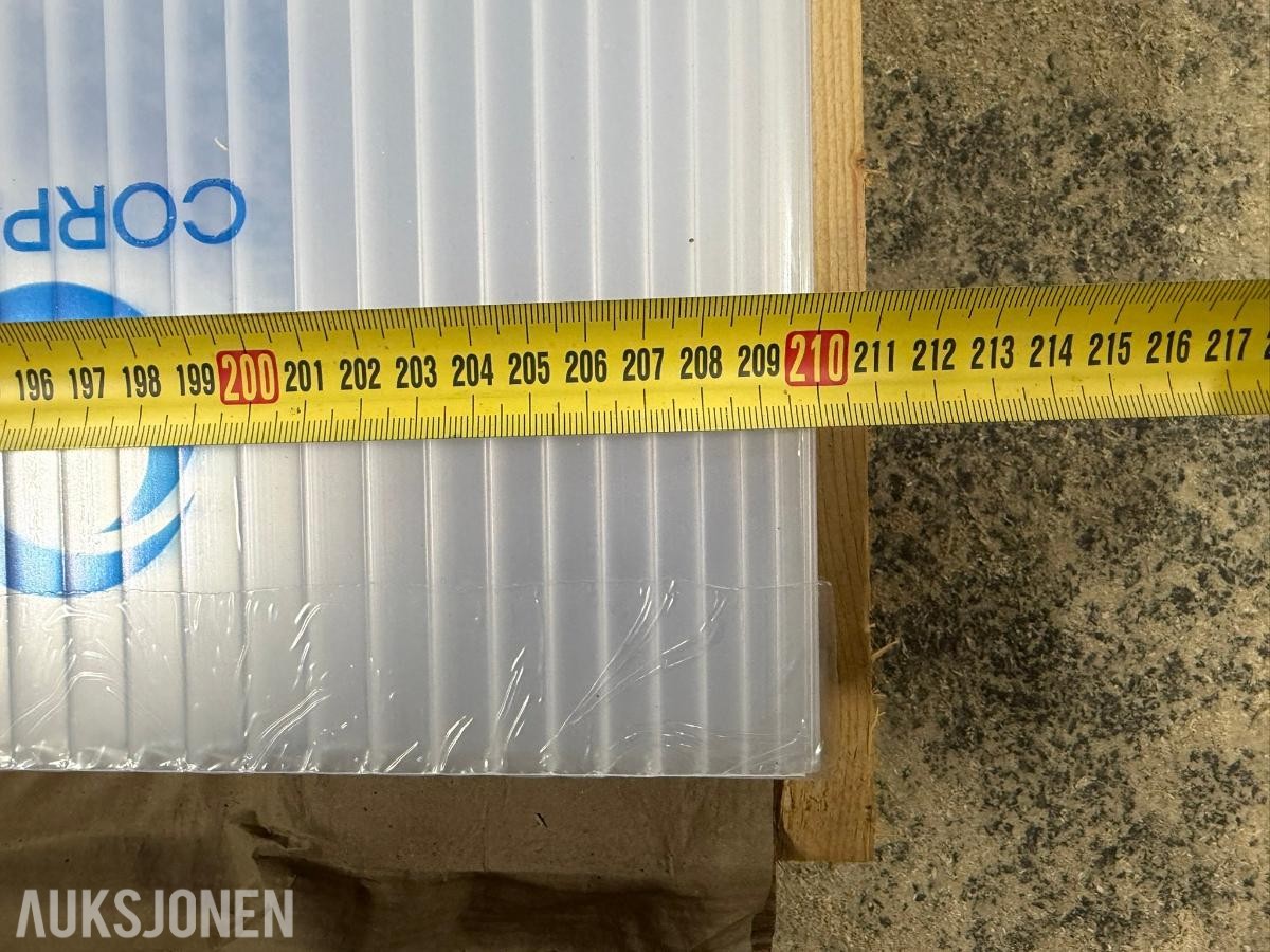 AkyVer polykarbonatplater - 9 stk hele - 600x210cm