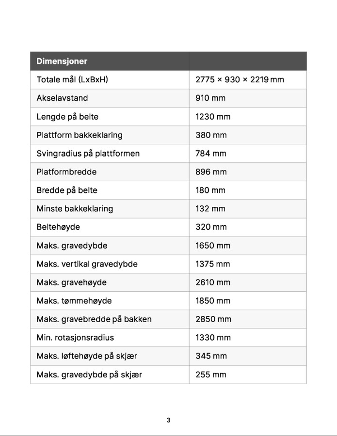 2026 Fodit FT10 Standard minigraver, 35 cm graveskuffe