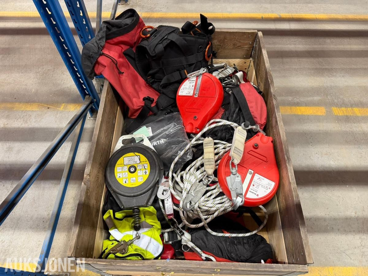 Würth fallsikringsutstyr med fallblokker seler og tau