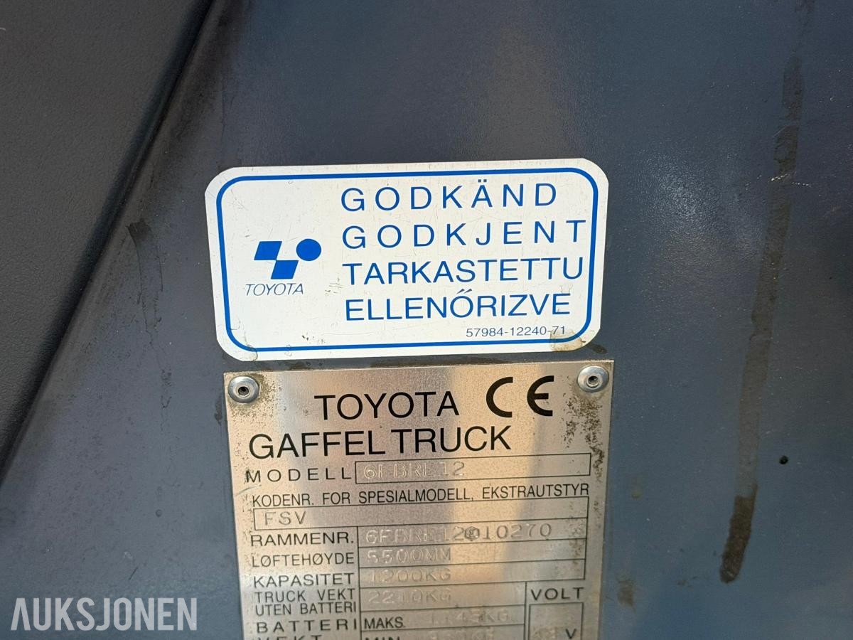 1997 Toyota 6FBRE12 skyvemasttruck 
