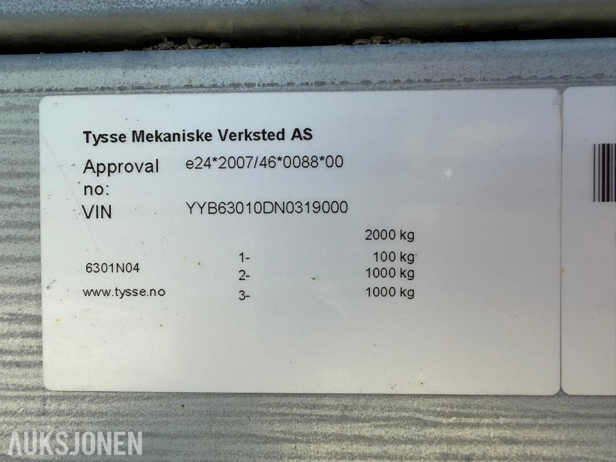 2022 Tysse 6301 NFH 35 2000Kg