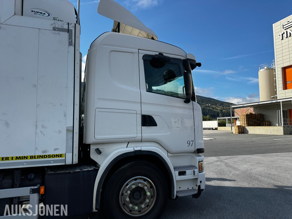 2018 Scania G 490 kjølebil med løftelem. 