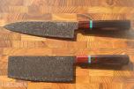 48 TIMERS AUKSJON – Senko Damaskus 67-lags Kiritsuke & Nakiri + Ostesett