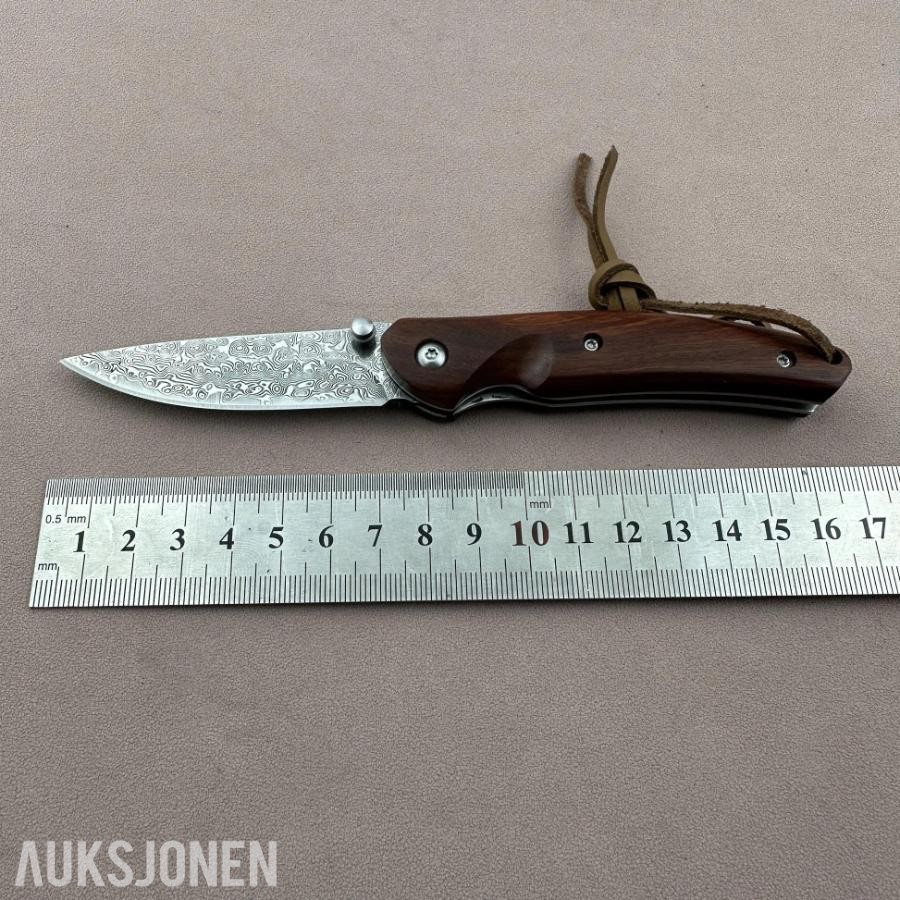 48 TIMERS AUKSJON – 6-delt knivsett + Damaskus lommekniv