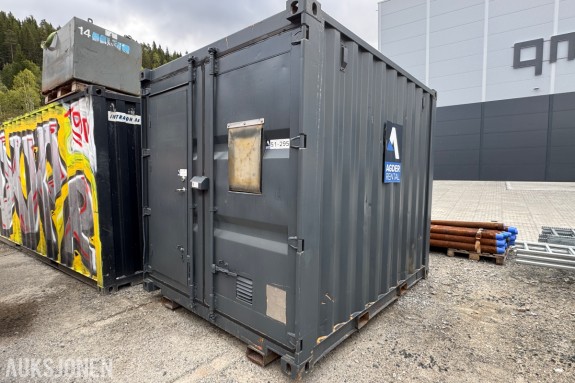 2012 Containertech trykkforsterkercontainer, 10 fot, 2 x 22 kW pumper