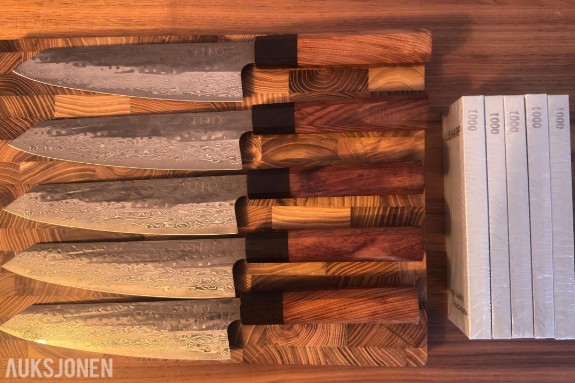 KUN TIL SØNDAG – 5 Senko Kiritsuke + 5 slipesteiner | Pakkeverdi 9 445 kr