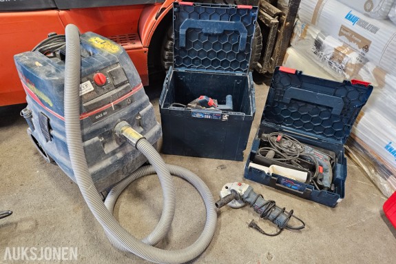 Bosch elektroverktøy - GAS 50 støv-/vannsuger - GBH 2-28 F borhammer - Bosch senksag 165 mm - GWS 7-125 vinkelsliper