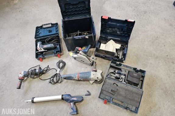 Bosch elektroverktøy pakke - GKT 55 GCE senksag - GST 135 CE stikksag - GWS 24-230 vinkelsliper - GCL 2-50 G krysslaser