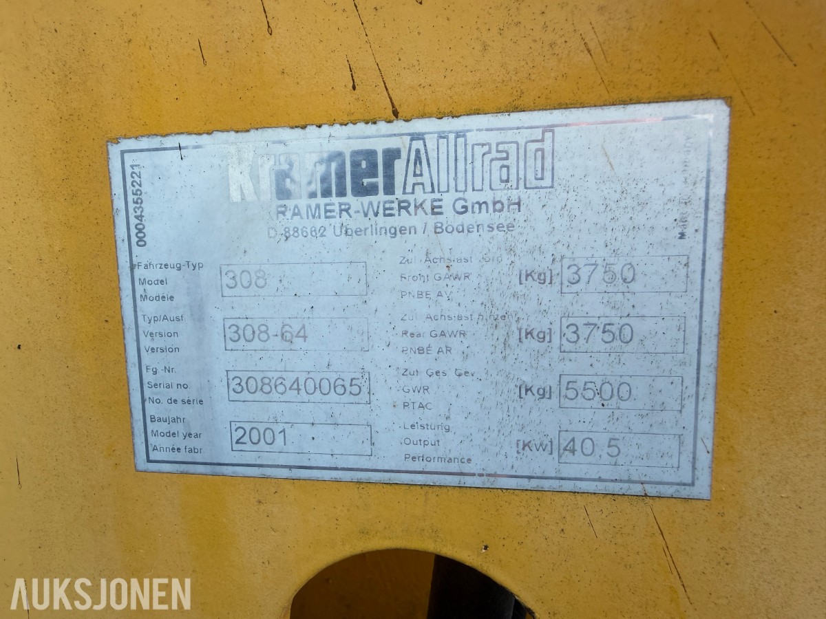 2001 KRAMERALLRAD 318 HJULLASTER 4X4 - INTEN MINSTEPRIS!