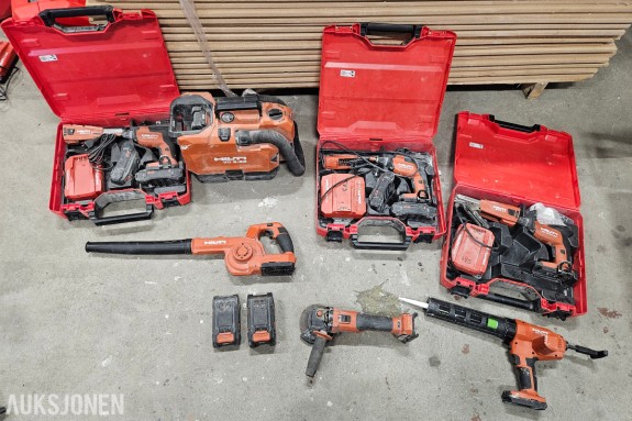 Hilti B22 verktøypakke - skrutrekker SD 5000-22 - vinkelsliper AG 4S-22 - støvsuger VC 5-22 - blåser NBL 4-22