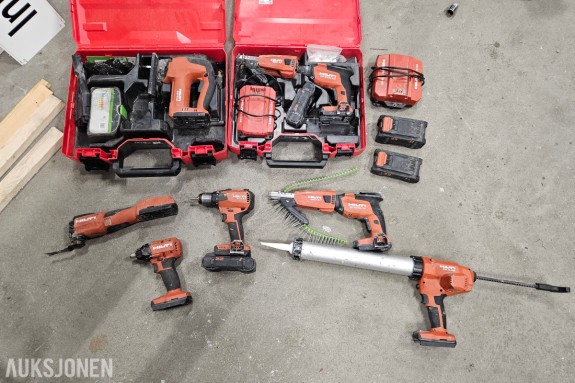 Hilti B22 verktøypakke - gipsskrutrekker SD 5000-22 - slagtrekker SIW 4AT-22 - stikksag SJD 6-22 - multikutter SMT 6-22