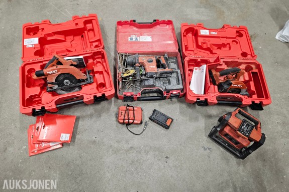 Hilti B22 verktøypakke - borhammer TE 6-22 - sirkelsag SC 30WR-22 - metallsag SC 4MR-22 - arbeidslampe SL 6-22