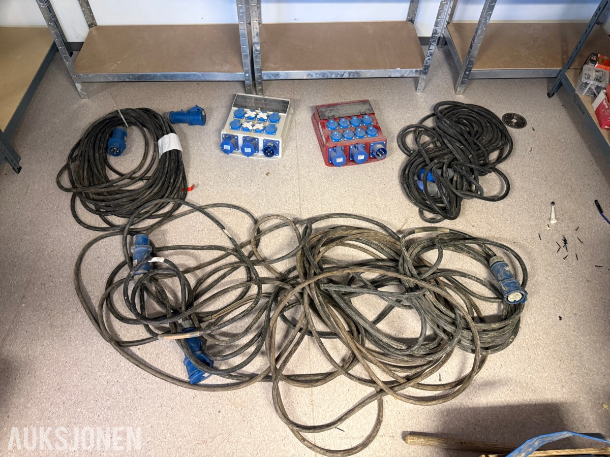 Byggestrømsentraler, skjøtekabler og industrikontakter