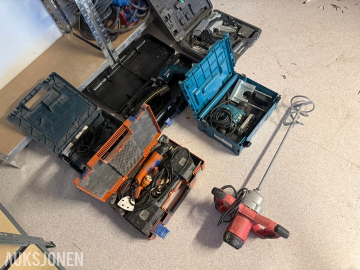 Elektroverktøy fra Makita, Bosch, Hitachi og Fein