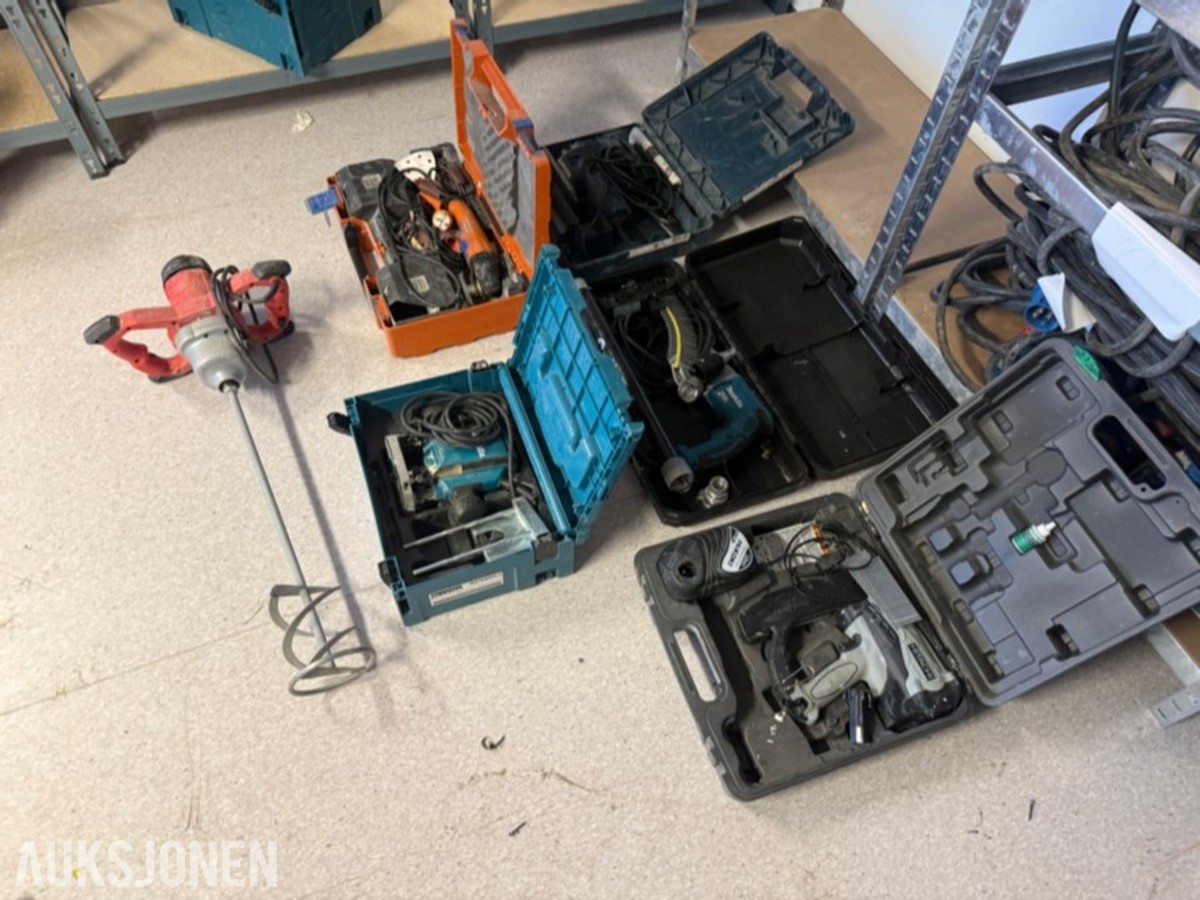 Elektroverktøy fra Makita, Bosch, Hitachi og Fein