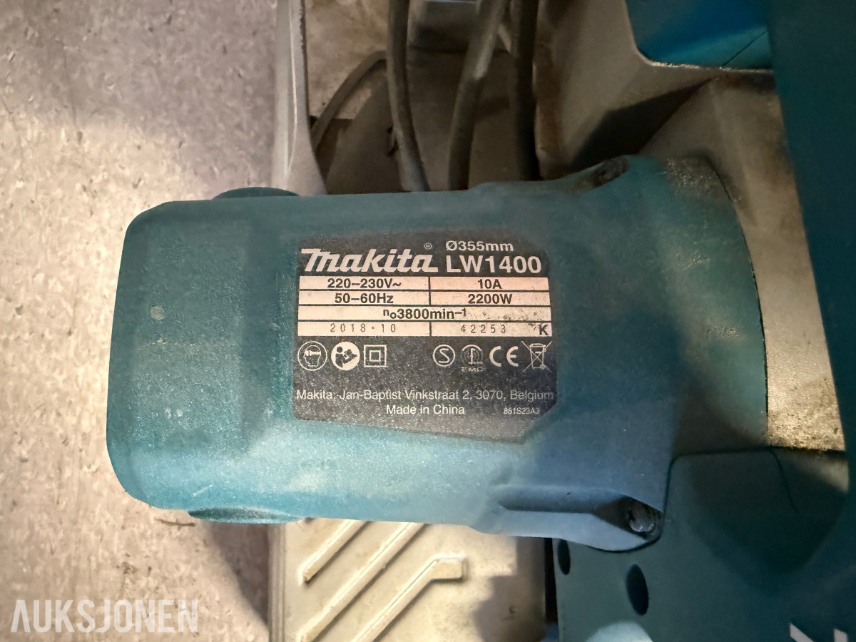 Verktøyparti – Makita LW1400, jordbor, blandemaskin og bor